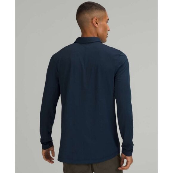Lululemon Evolution Long Sleeve Polo Shirt Nautical Navy sz M - Picture 2 of 11